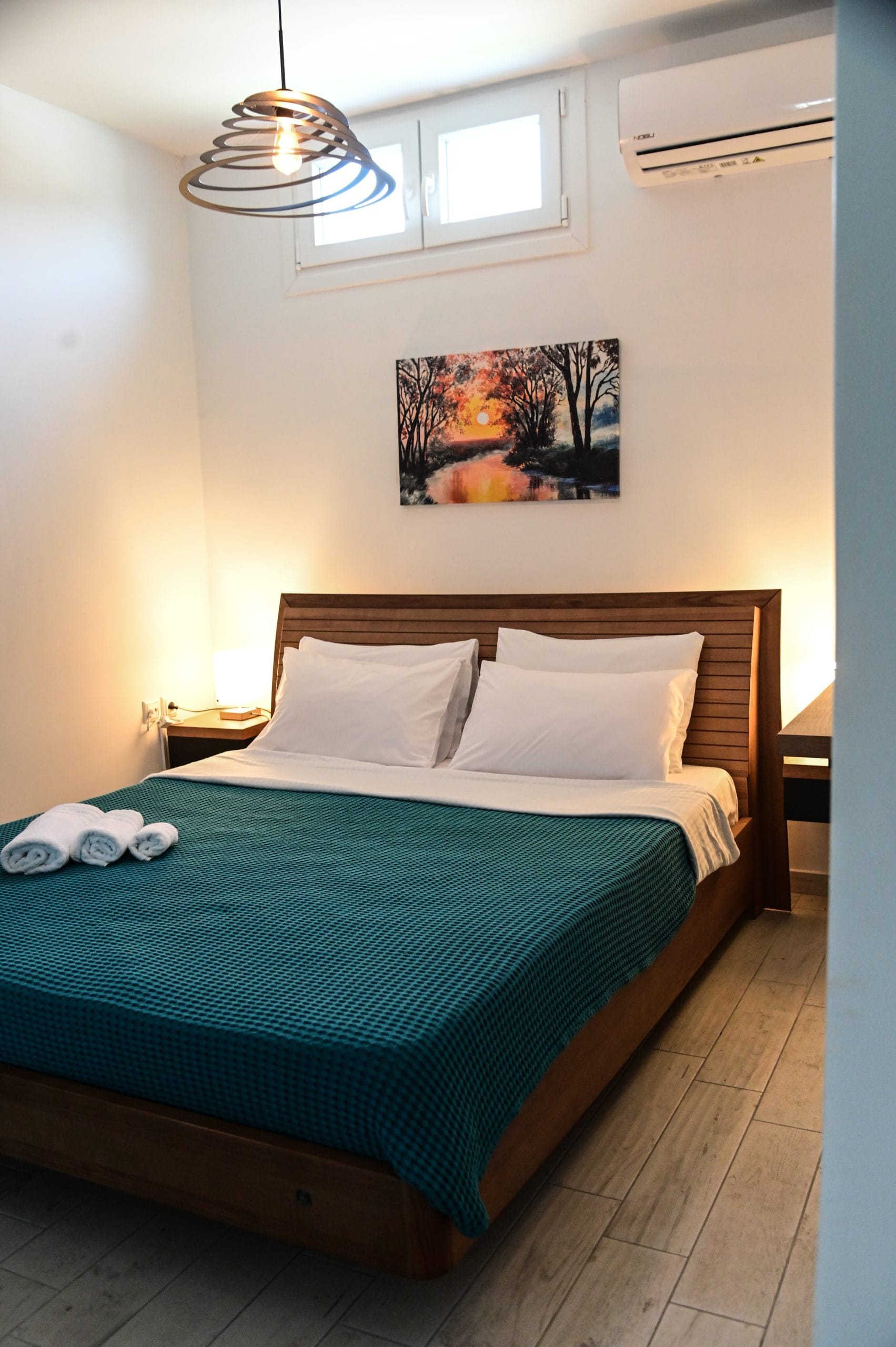 Big Blue Hotel has large cozy rooms